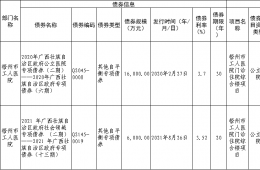 梧州工人医院债券信息公开（截至2021年末）